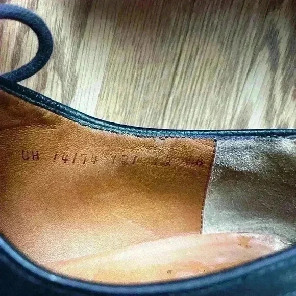 Salvatore Ferragamo Men’s Black Pebbles Leathern Oxford Shoes - Size 12 - Picture 4 of 9